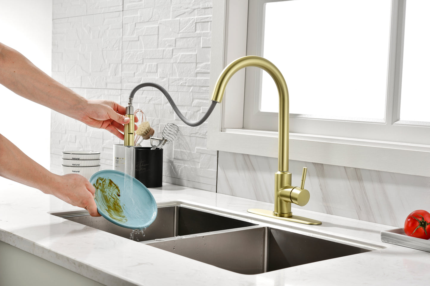 Touch Kitchen Faucet with Pull Down Sprayer