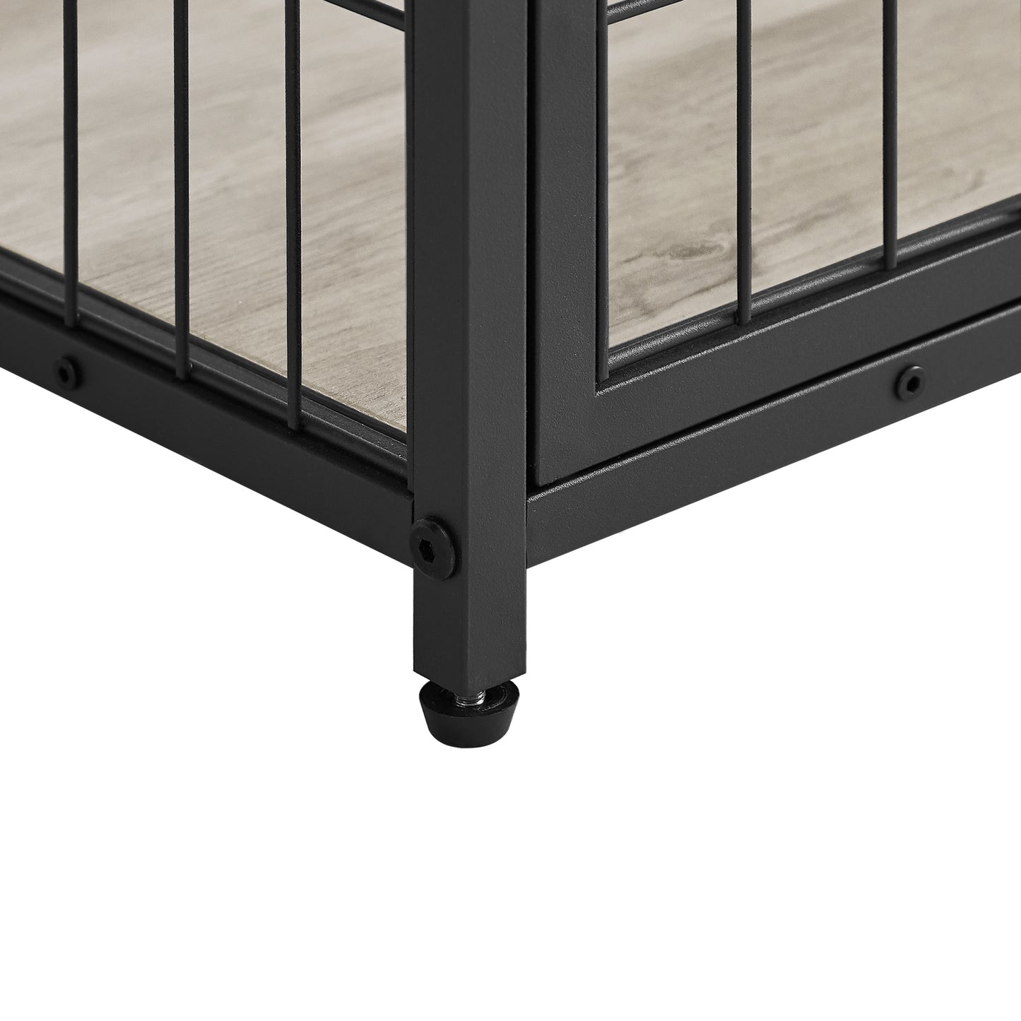 Furniture Style Wood Dog Crate End Table with Storage Console. Grey, 19.69'' W x 22.83'' D x 26.97'' H.