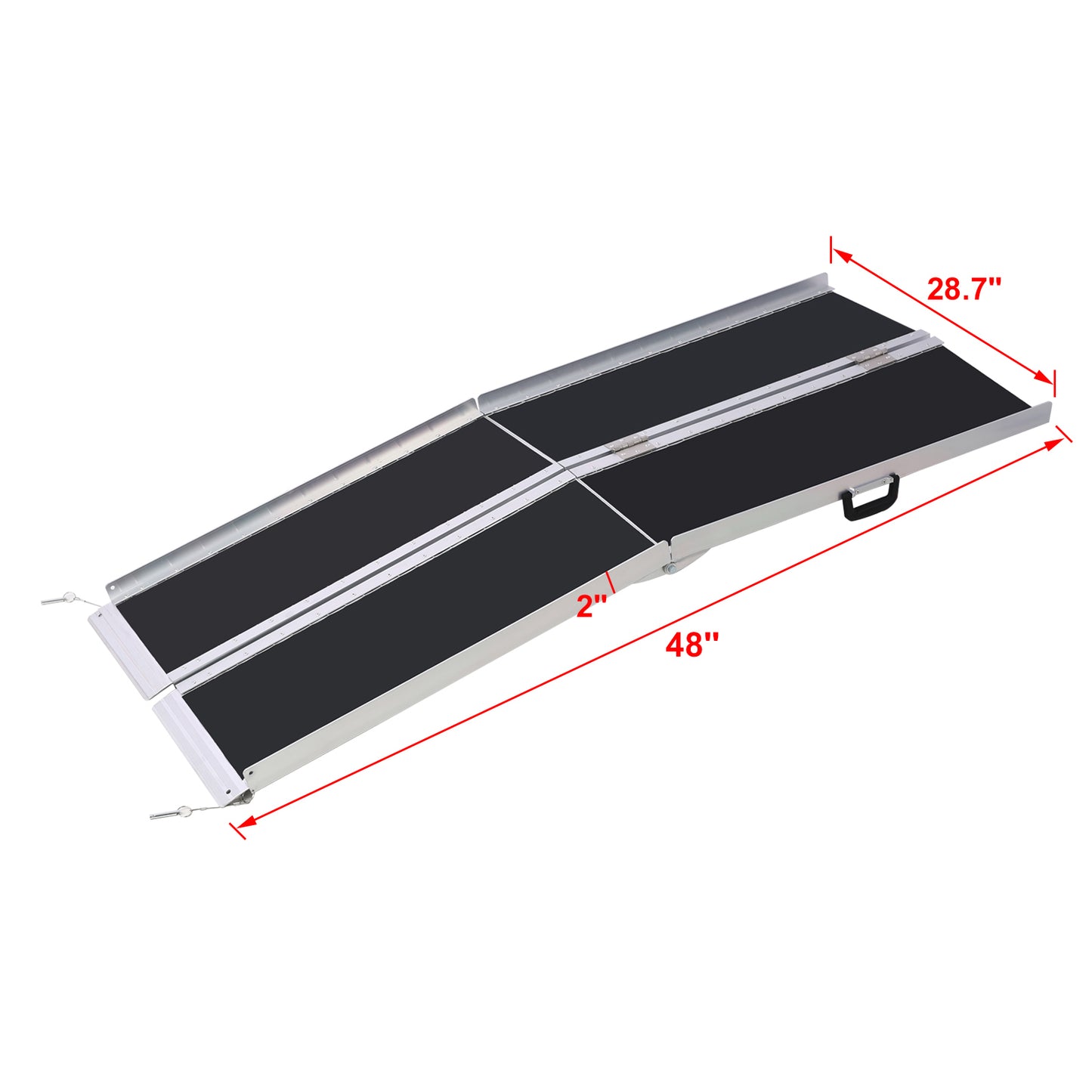 wheel chair ramp 4ft ,aluminium threhold ramp,Portable and Foldable, 600 Pound Capacity, Non-Skid Surface, Two Separate Pieces, for Home, Steps, Stairs, Doorways