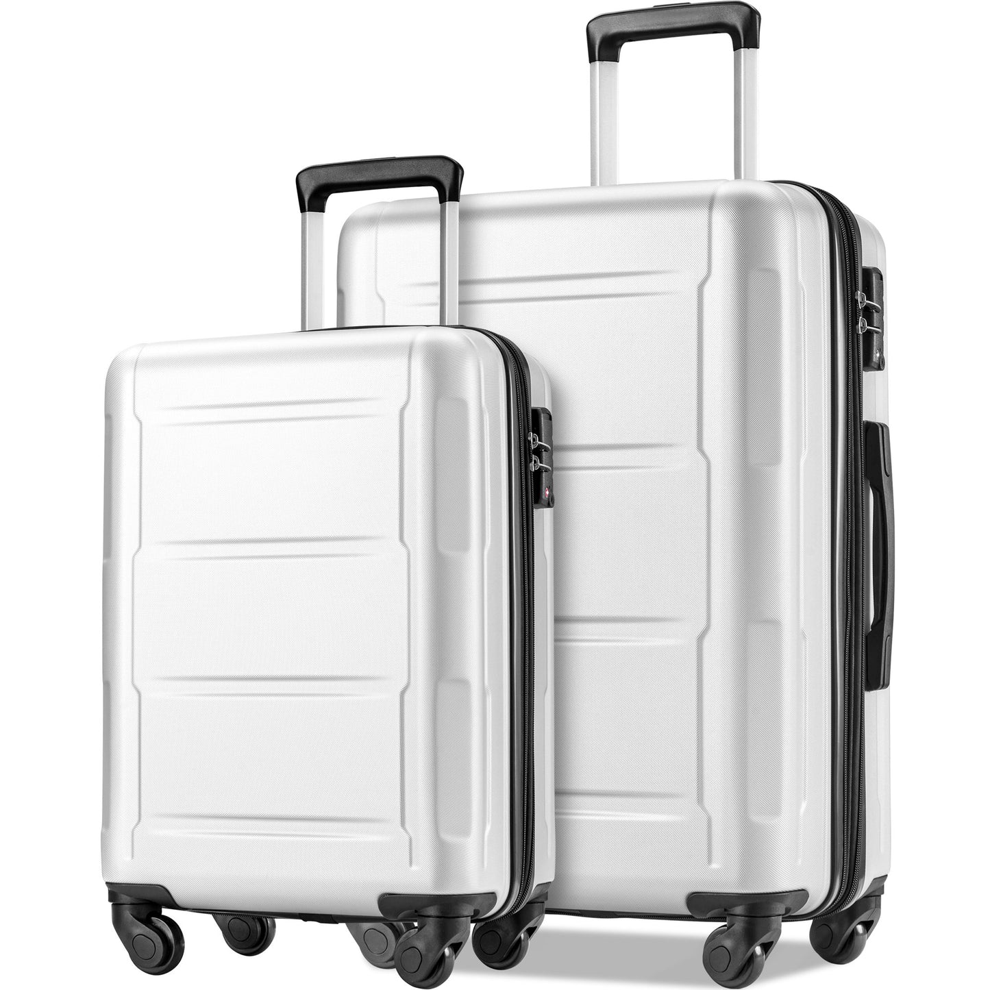 Expandable  Spinner Wheel 2 Piece Luggage Set ABS Lightweight Suitcase with TSA Lock 20inch+28inch