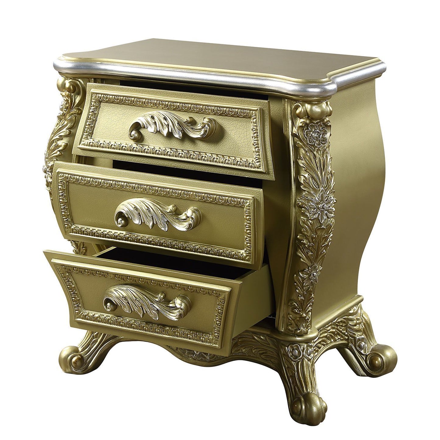 Cabriole NIGHTSTAND Gold Finish BD01464