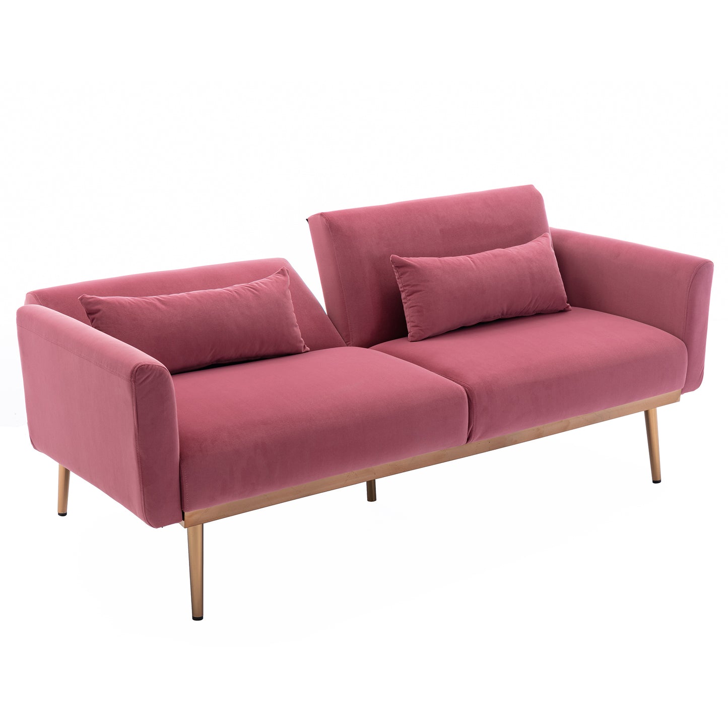 Velvet  Sofa , Accent sofa .loveseat sofa with  metal  feet