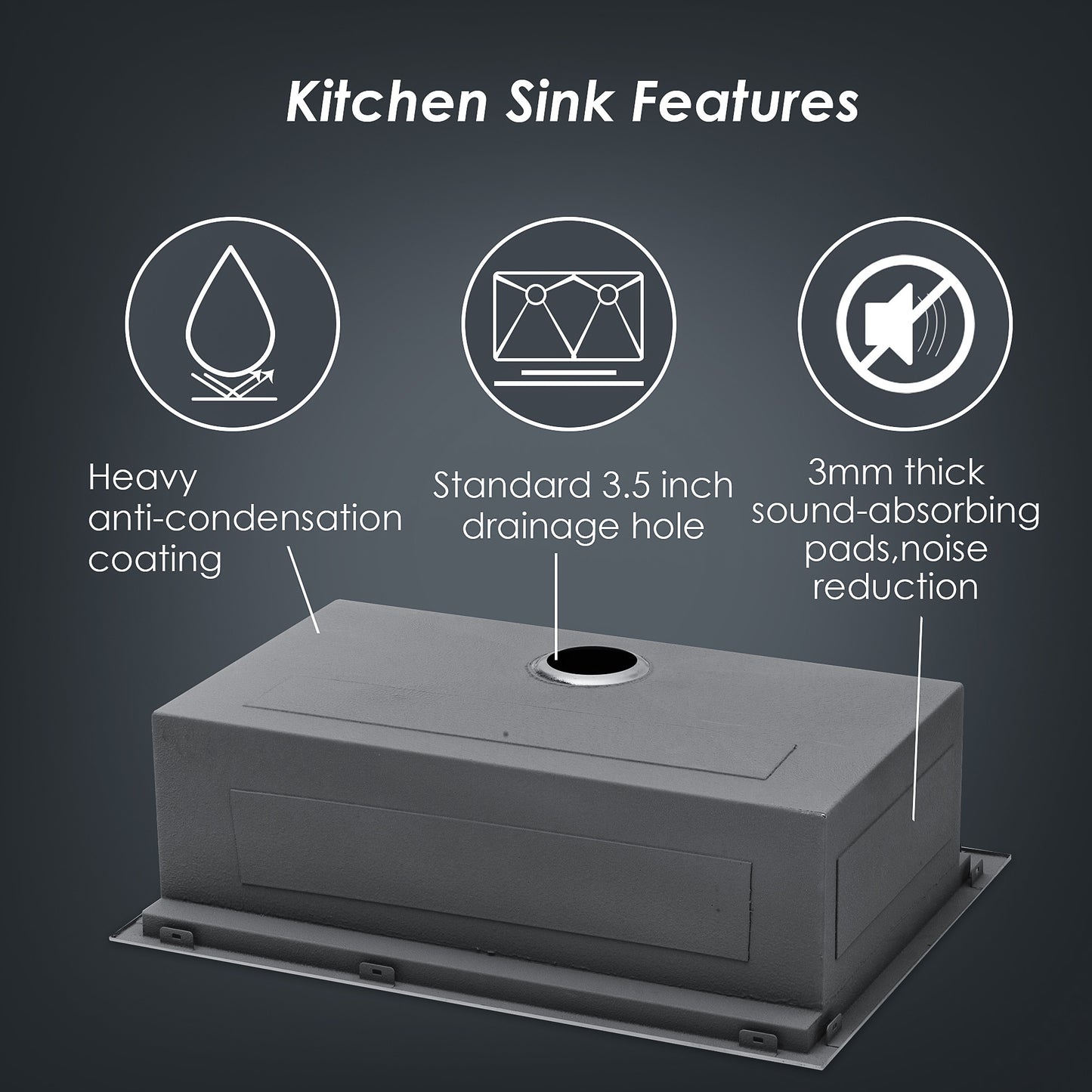 30-Inch Stainless Steel Drop In Kitchen Sink with Workstation Ledge