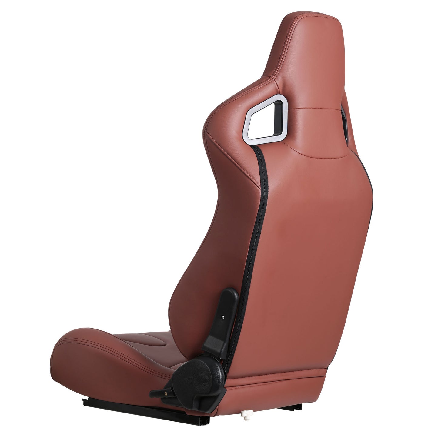 2-Piece Ergonomic Racing Seats with Adjustable Double Slides in Vibrant Brick Red