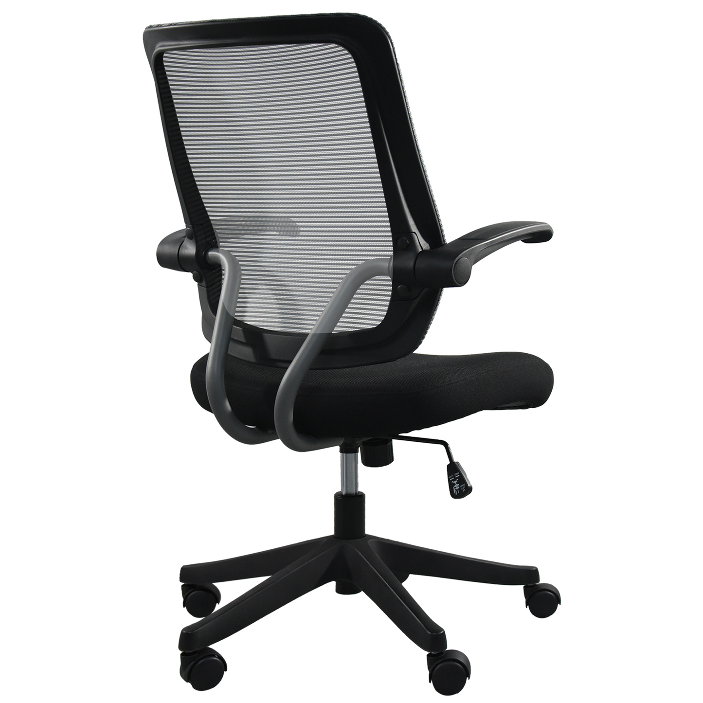 Mid task office chair with flip up arms, tilt angle max to 105 °,300LBS,Black