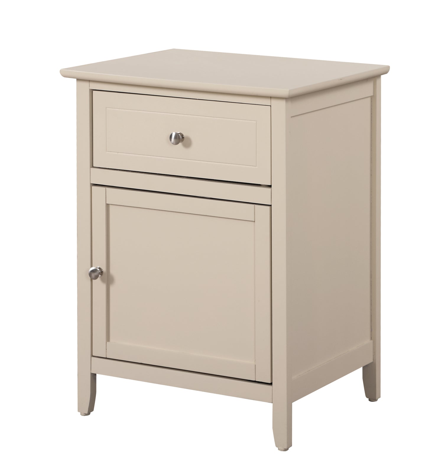 Izzy G1415-N-75 1 Drawer /1 Door Nightstand , Beige