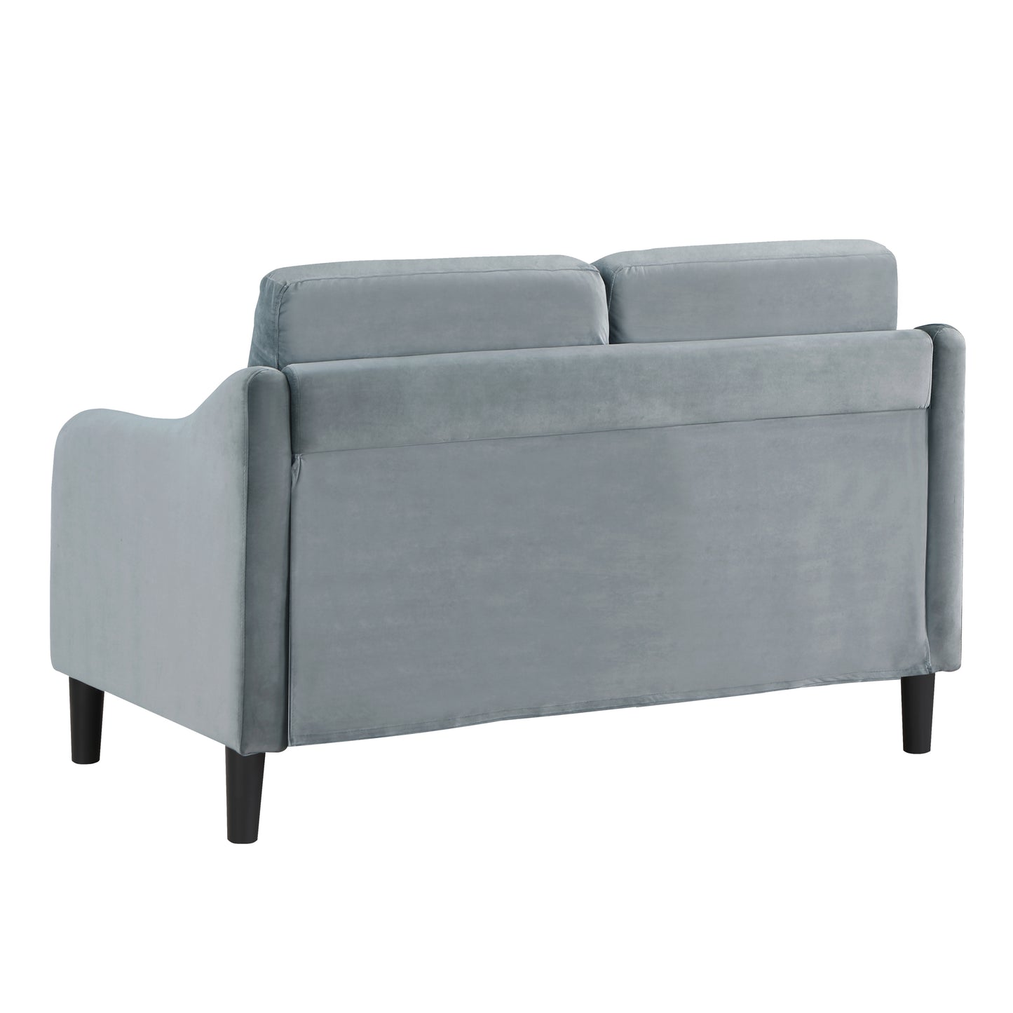 51.5 Modern Velvet Loveseat Sofa for Small Spaces, Grey