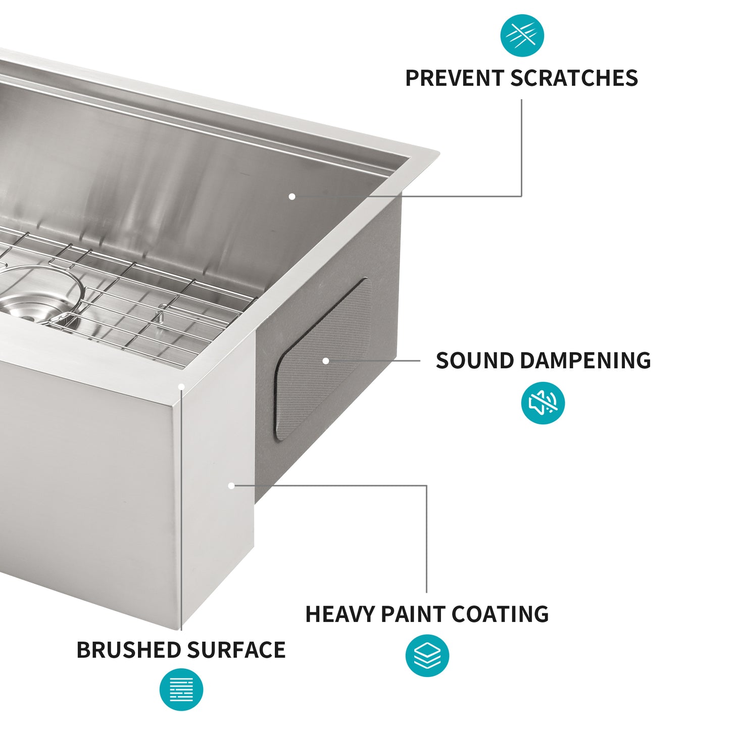 30-Inch Stainless Steel Farmhouse Sink Workstation with Contemporary Apron Front Kitchen Sink