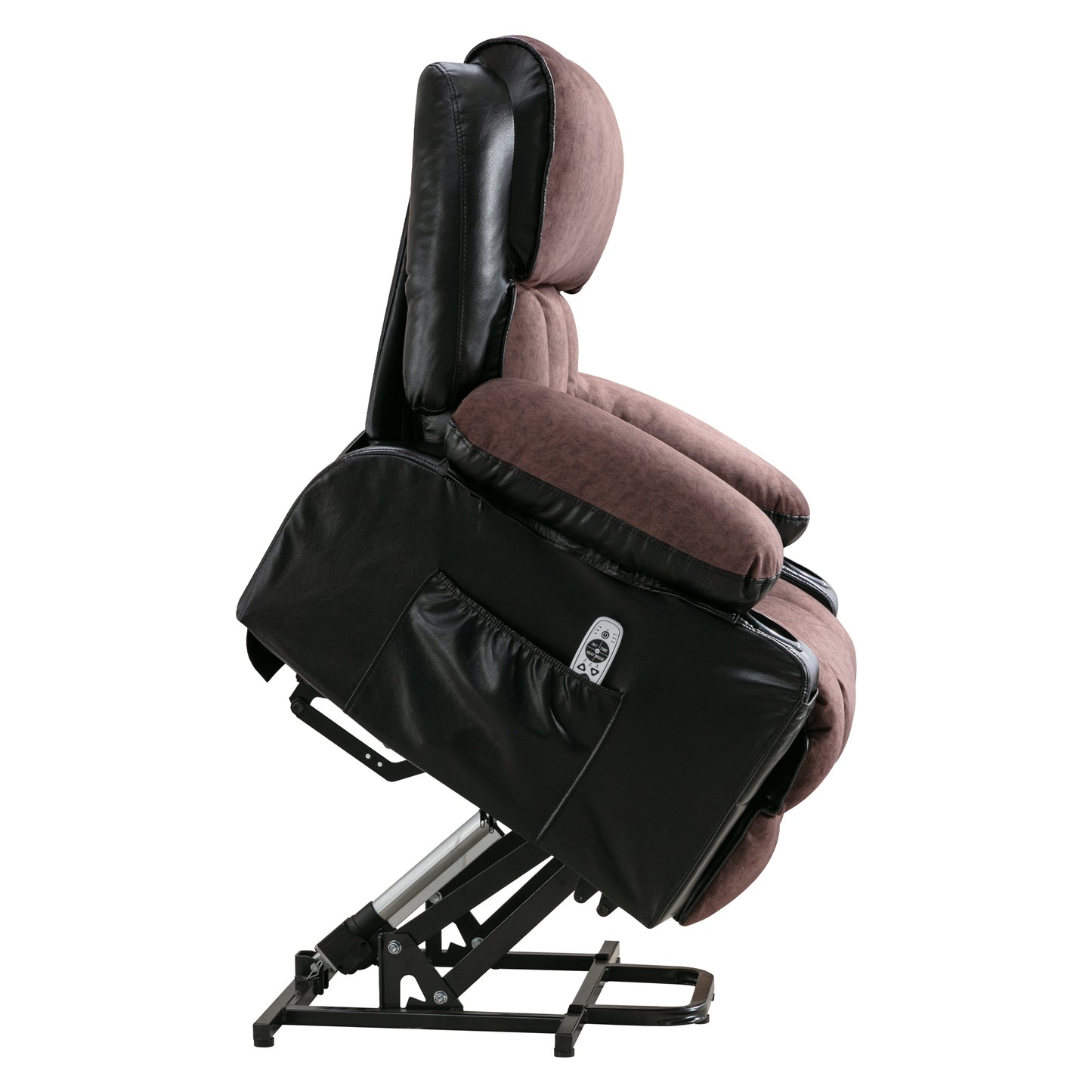 Electric Power Lift Recliner Chair with Heat and Massage for Elderly in Black/Brown