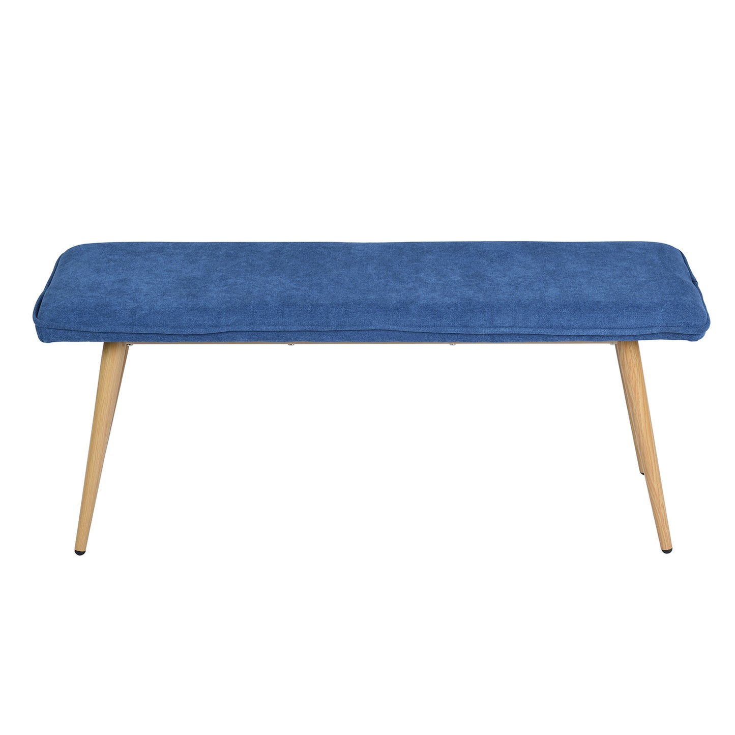 45.3" Dining Room Bench with Metal Legs - DARK BLUE