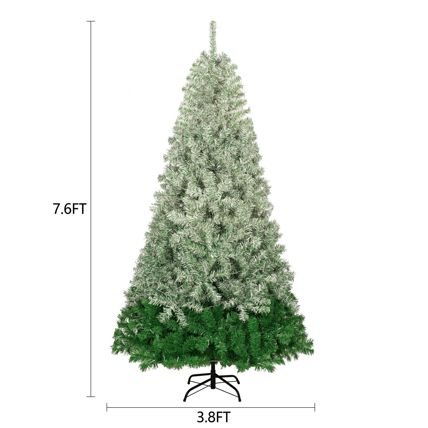 Classic Pine Christmas Tree with Gradient Design and 300 Cool White LED Lights