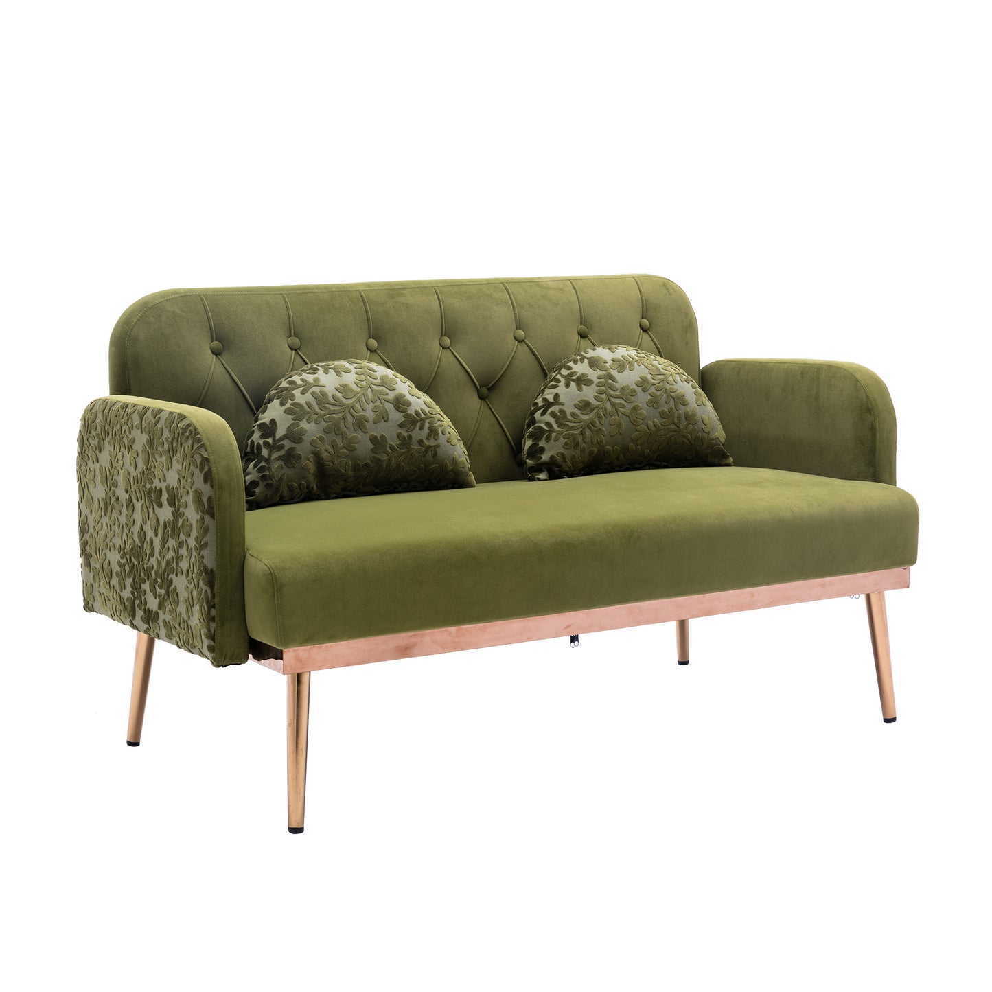 Velvet  Sofa , Accent sofa .loveseat sofa with metal feet