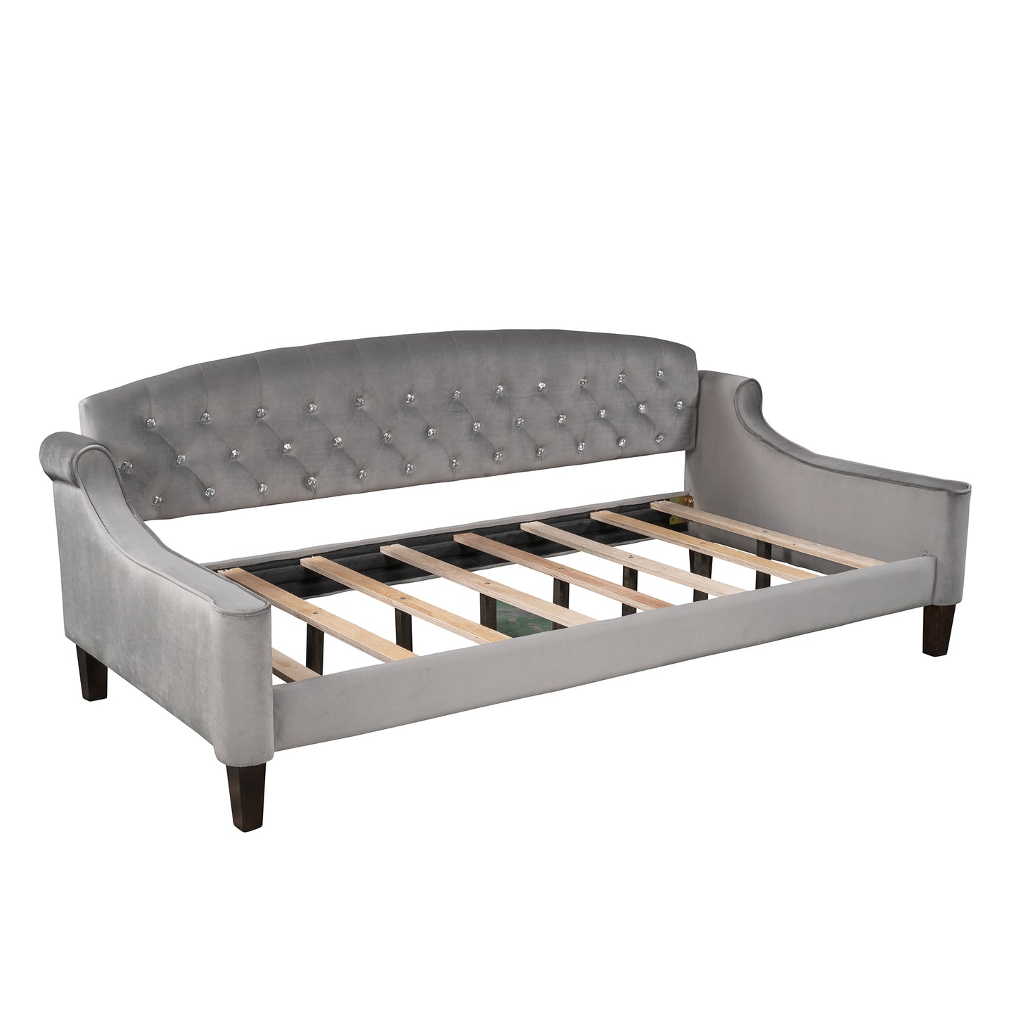 Modern Luxury Tufted Button Daybed,Twin,Gray