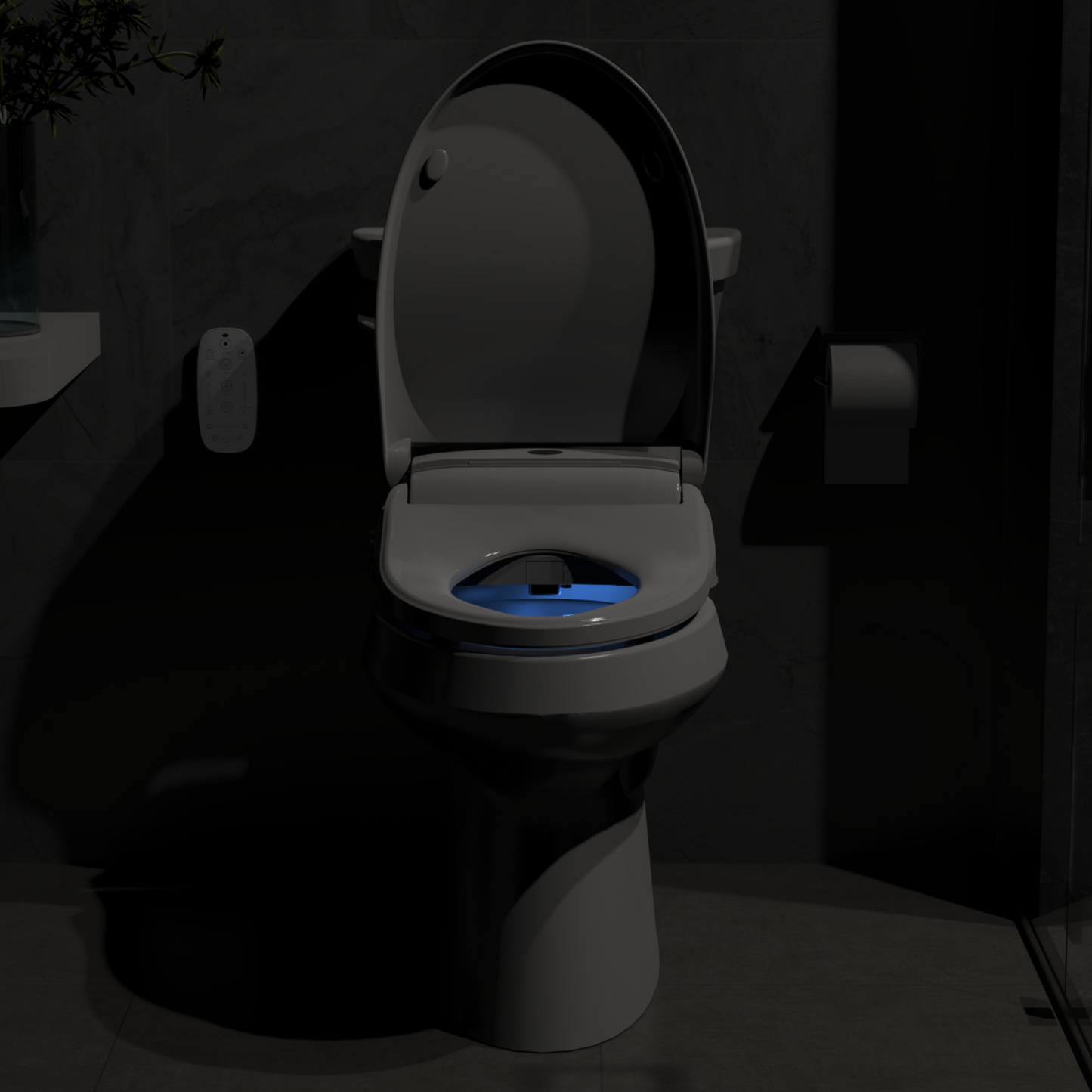 B011 Elongated LED Light Electric Bidet Toilet Seat Heated Toilet Seat with Warm Air Dryer and Night Light