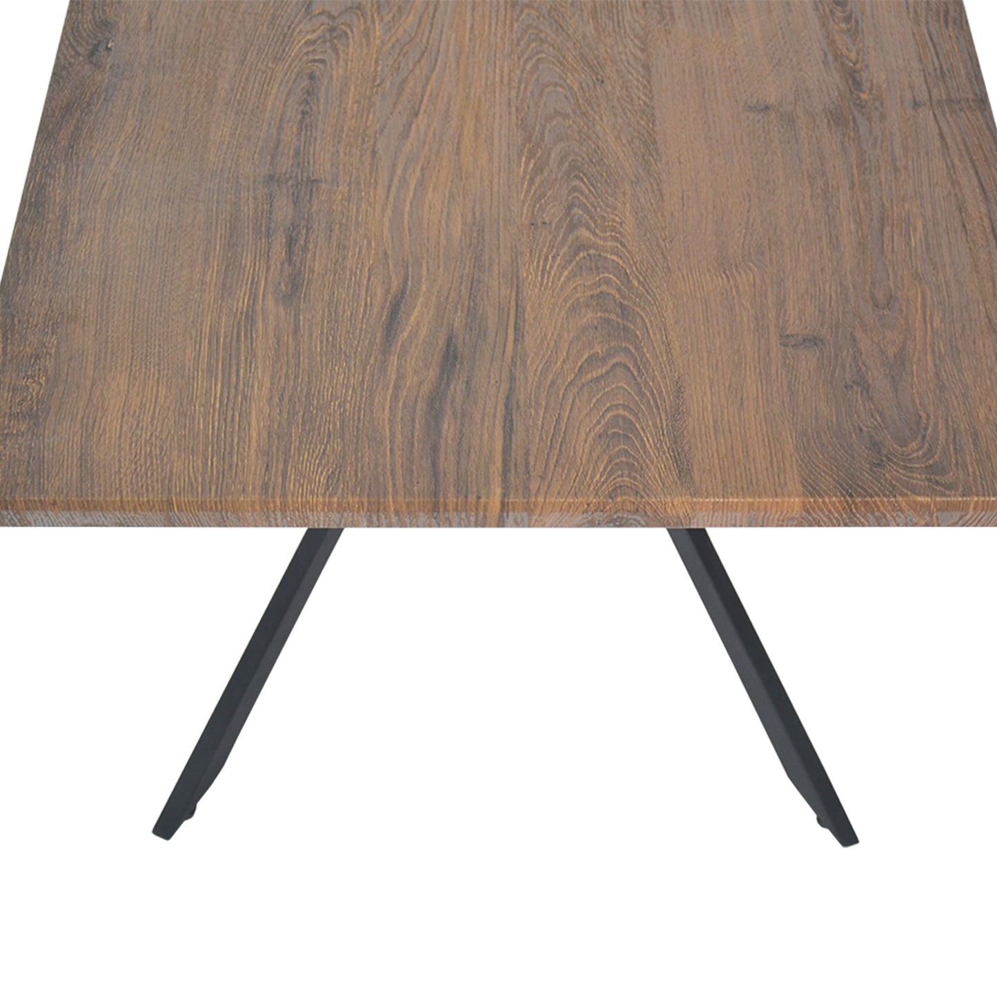 Wooden Coffee Table with Boomerang Legs in Sonoma Brown and Black