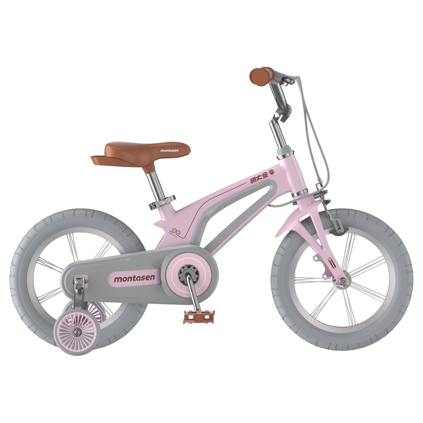 16" Kids Bike for Girls and Boys, Magnesium Alloy Frame with Auxiliary Wheel, Kids Single Speed Cruiser Bike.