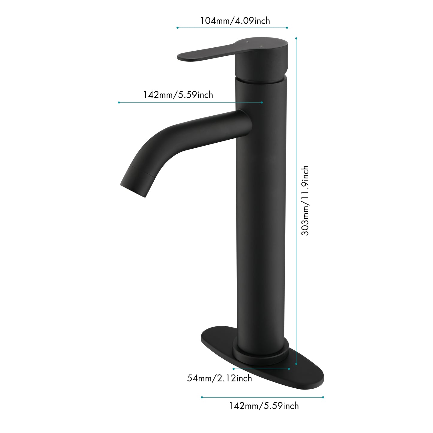 Elegant Waterfall Spout Single Handle Bathroom Faucet