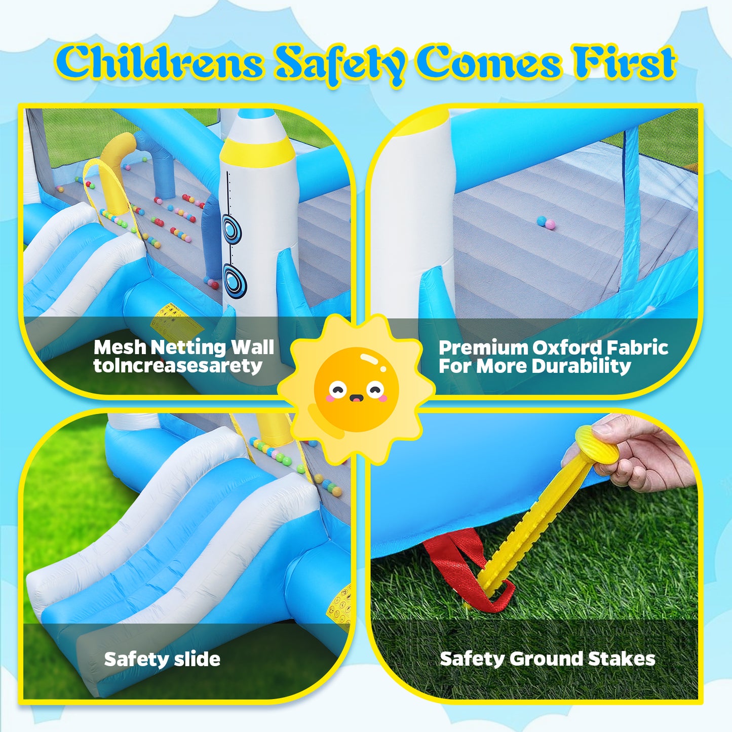 Ultimate Jump 'n Slide Inflatable Bouncer for Kids - Complete Setup with Blower