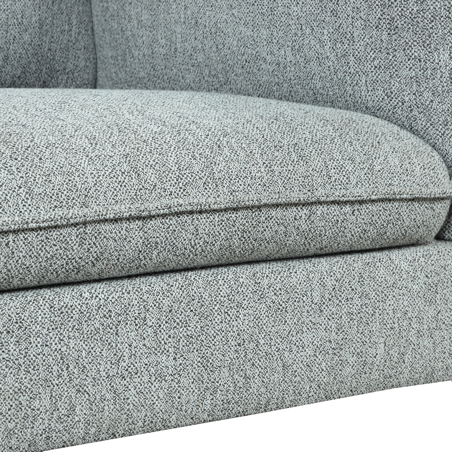 Small Space Modern Loveseat Sofa with Linen Fabric and Bolster Pillows