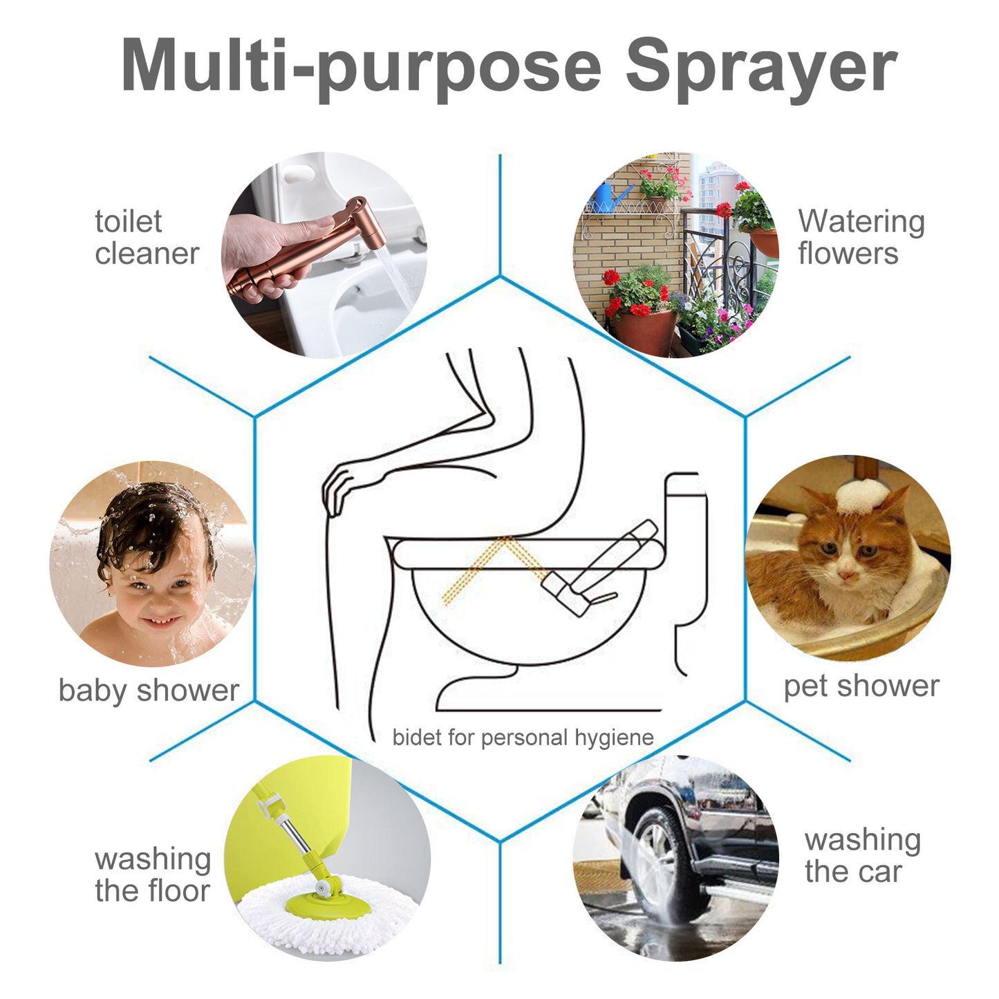 Bidet Sprayer for Toilet, Handheld Cloth Diaper Sprayer