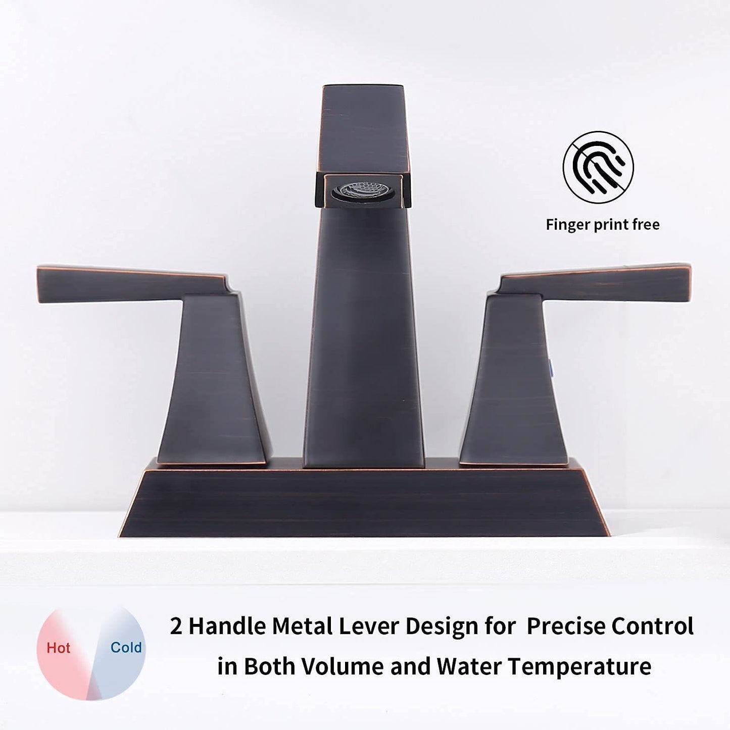 Elegant Oil Rubbed Bronze 2-Handle Bathroom Sink Faucet