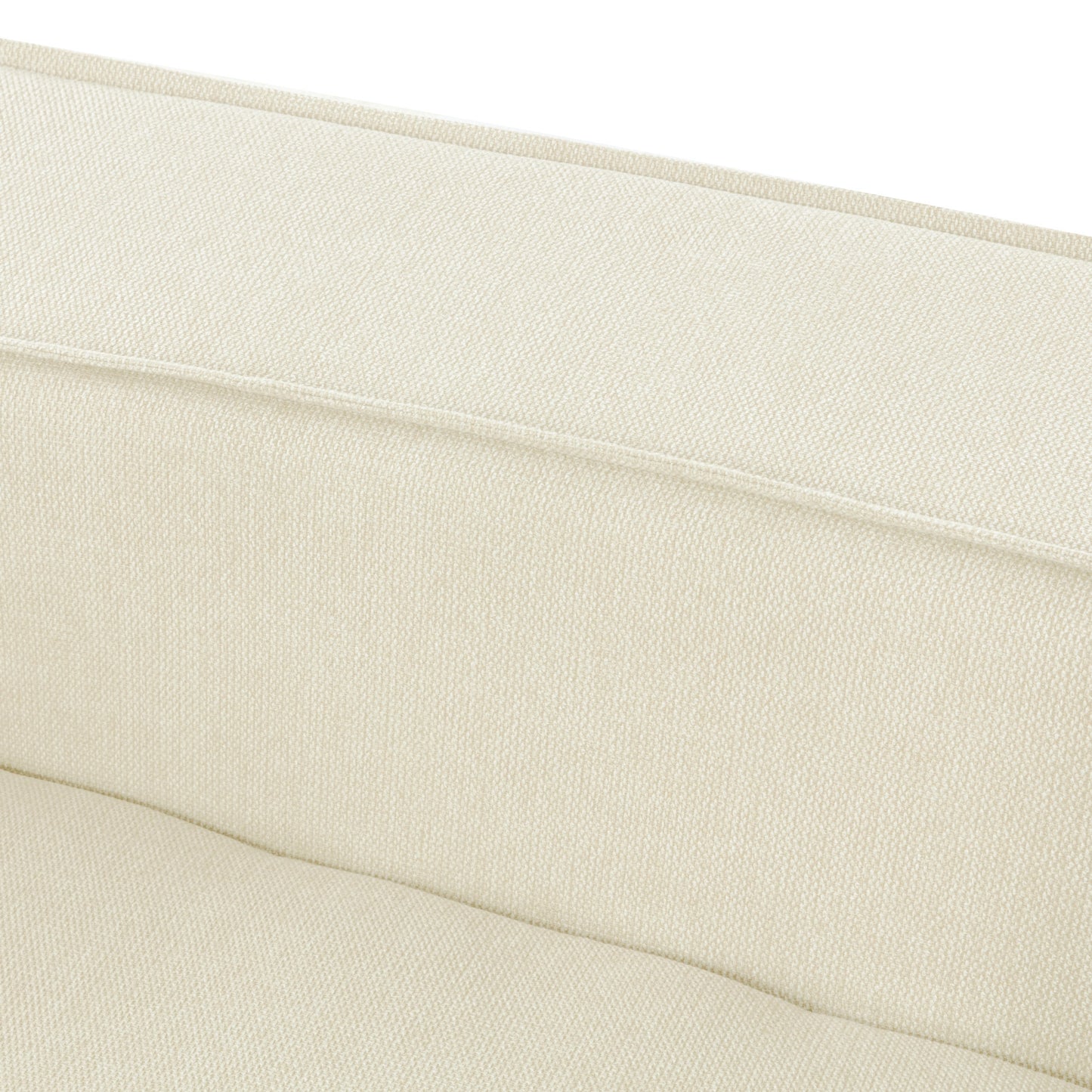 Stylish Beige Chaise Lounge Sofa with High-Density Foam and Chenille Fabric