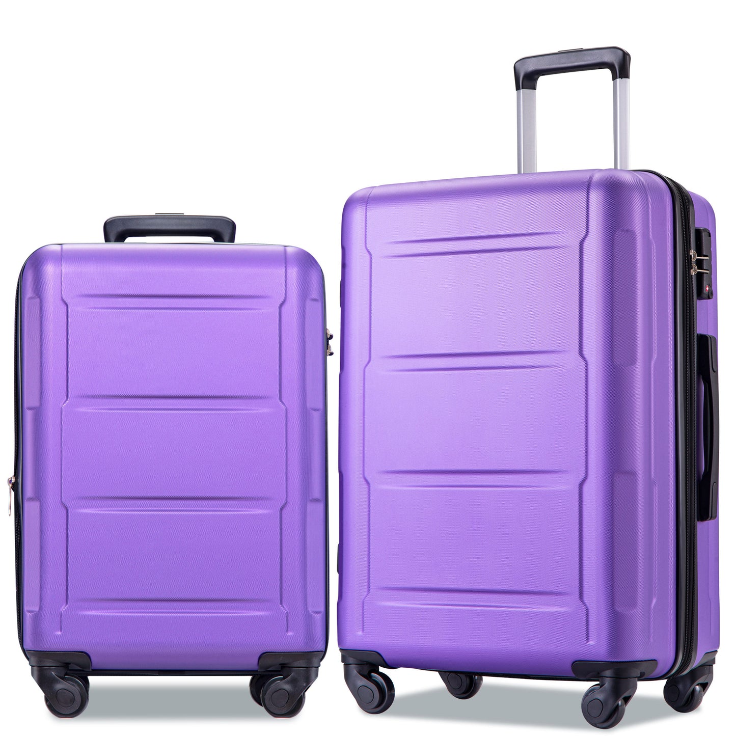 Expandable  Spinner Wheel 2 Piece Luggage Set ABS Lightweight Suitcase with TSA Lock 20inch+24inch