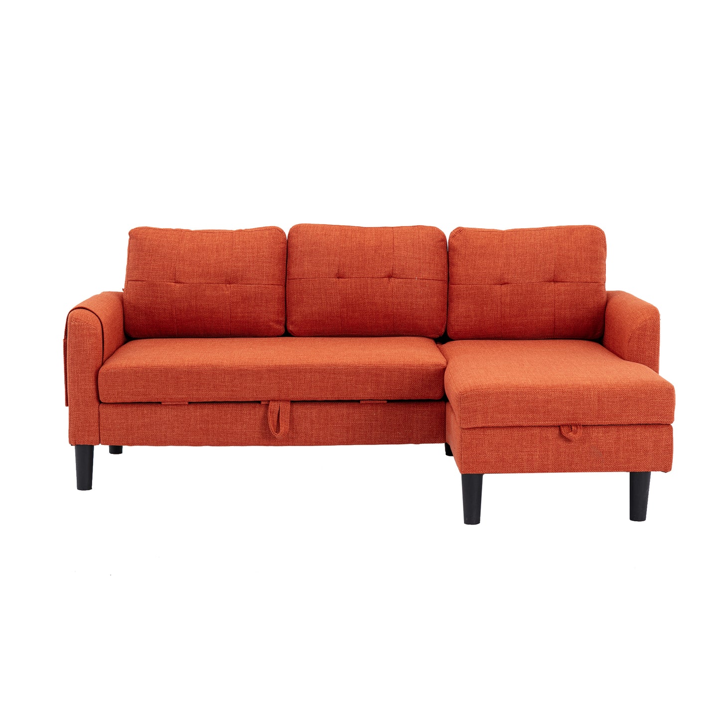 UNITED WE WIN Sectional Sofa Reversible Sectional Sleeper Sectional Sofa with Storage Chaise