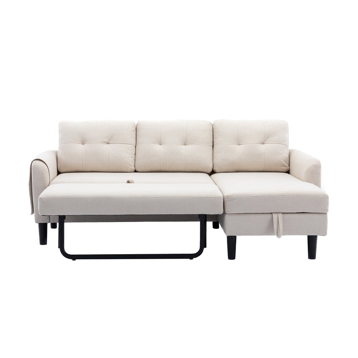 UNITED WE WIN Sectional Sofa Reversible Sectional Sleeper Sectional Sofa with Storage Chaise