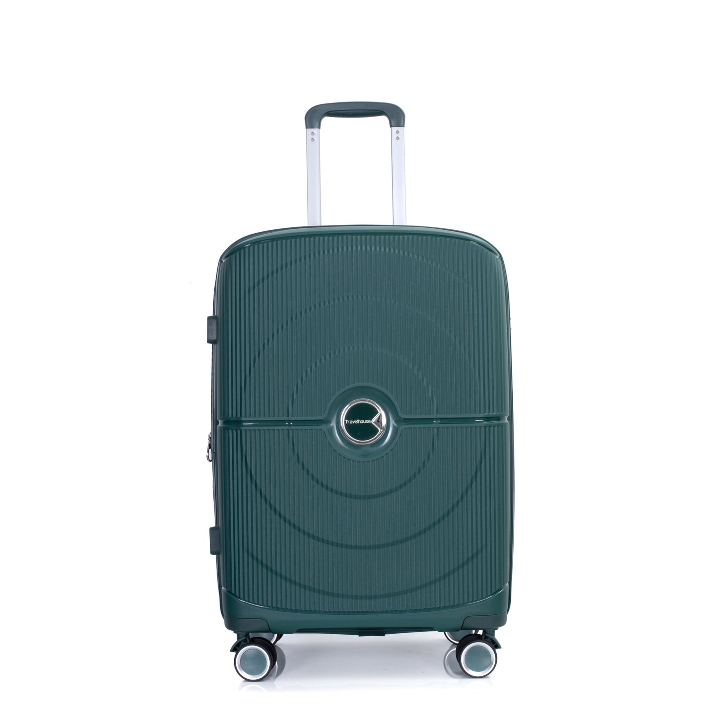 Expandable Hardshell Suitcase Double Spinner Wheels PP Luggage Sets Lightweight Durable Suitcase with TSA Lock,3-Piece Set (20/24/28) , Green