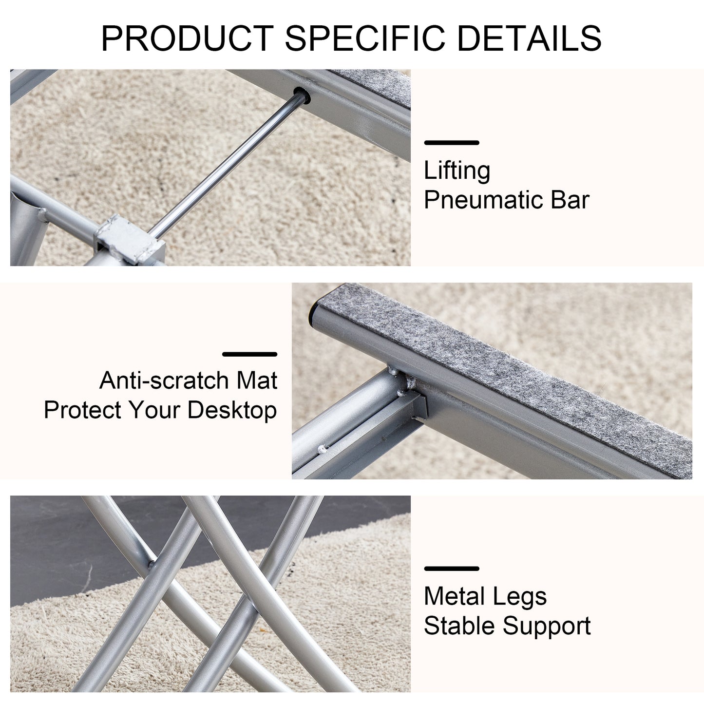 Versatile Minimalist Lift Table with Adjustable Height and Foldable Design