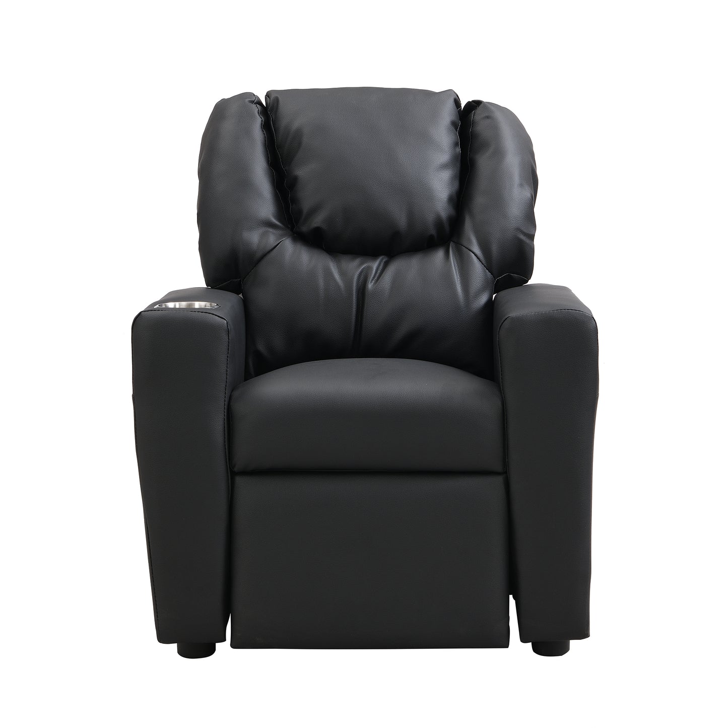 Sally Deluxe Kid Recliner - Black PVC Kids Chair