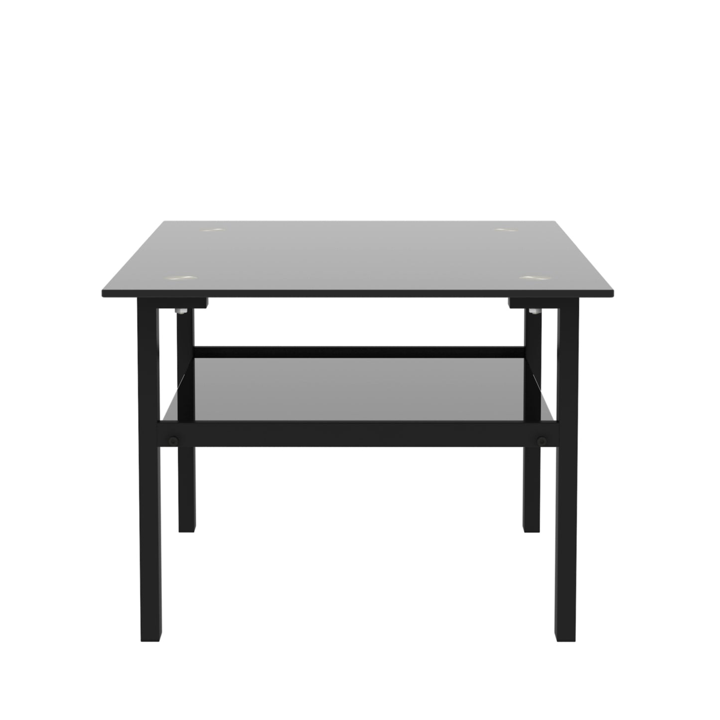 Contemporary Black Glass Coffee Table with Sleek Design and Versatility