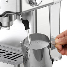 Geek Chef Espresso Maker with Milk Frother- 20 Bar Professional Pump and Stainless Steel Construction