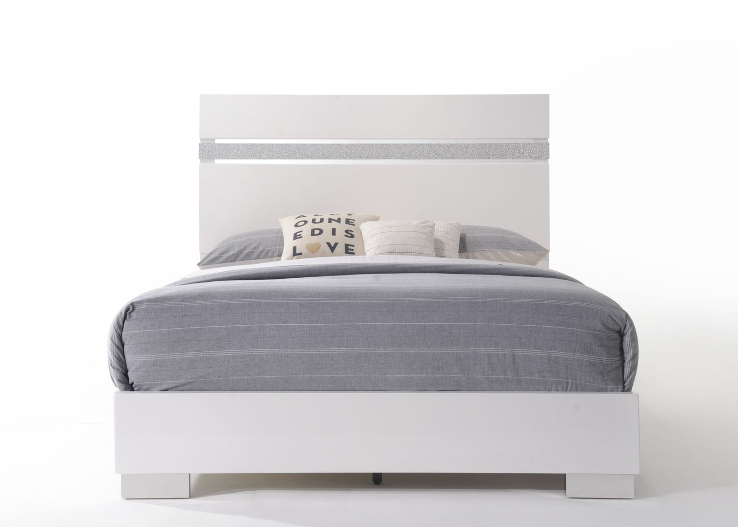 Naima II Queen Bed in White High Gloss 26770Q