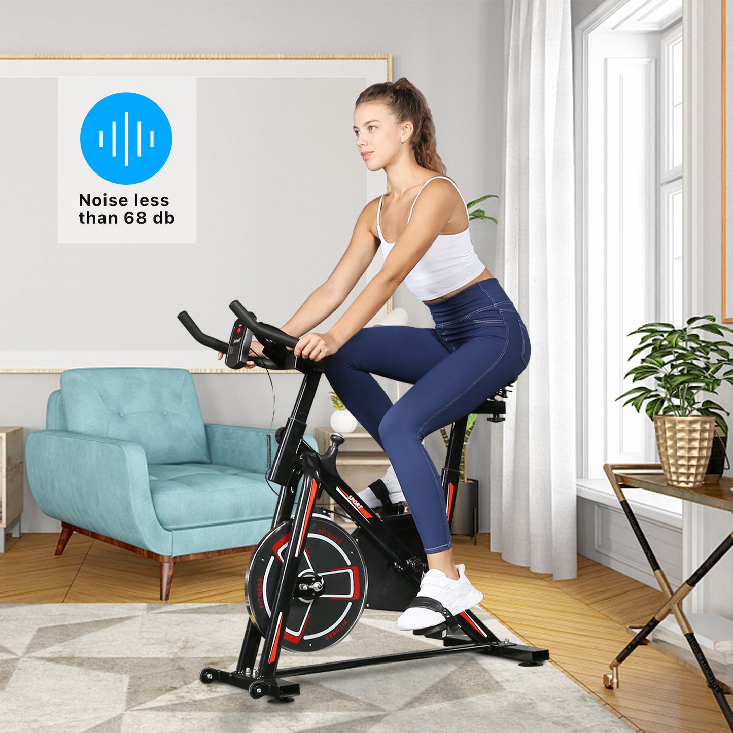 Exercise Bike Indoor Cycling Training Stationary Exercise Equipment for Home Cardio Workout Cycle Bike Training