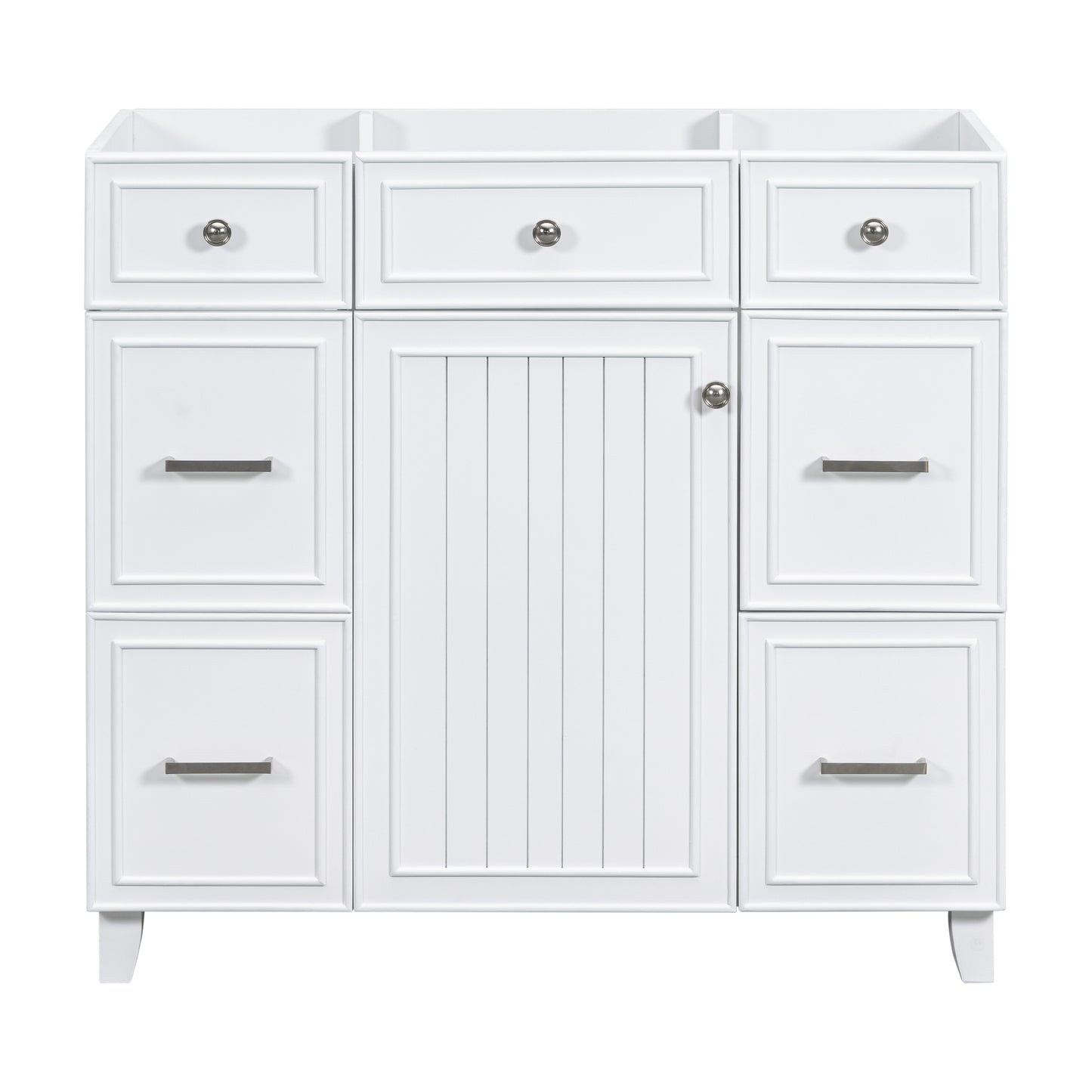 [Cabinet Only] 36" White Bathroom Vanity(Sink not included)