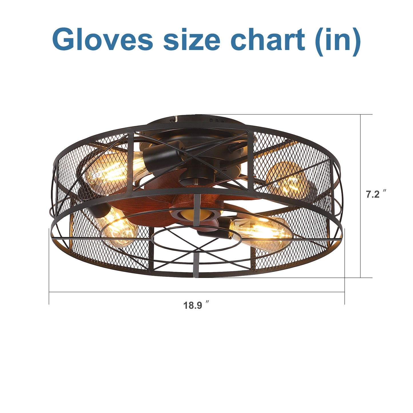 Ceiling Fan with Remote Control - 6 Speeds for Year-Round Comfort