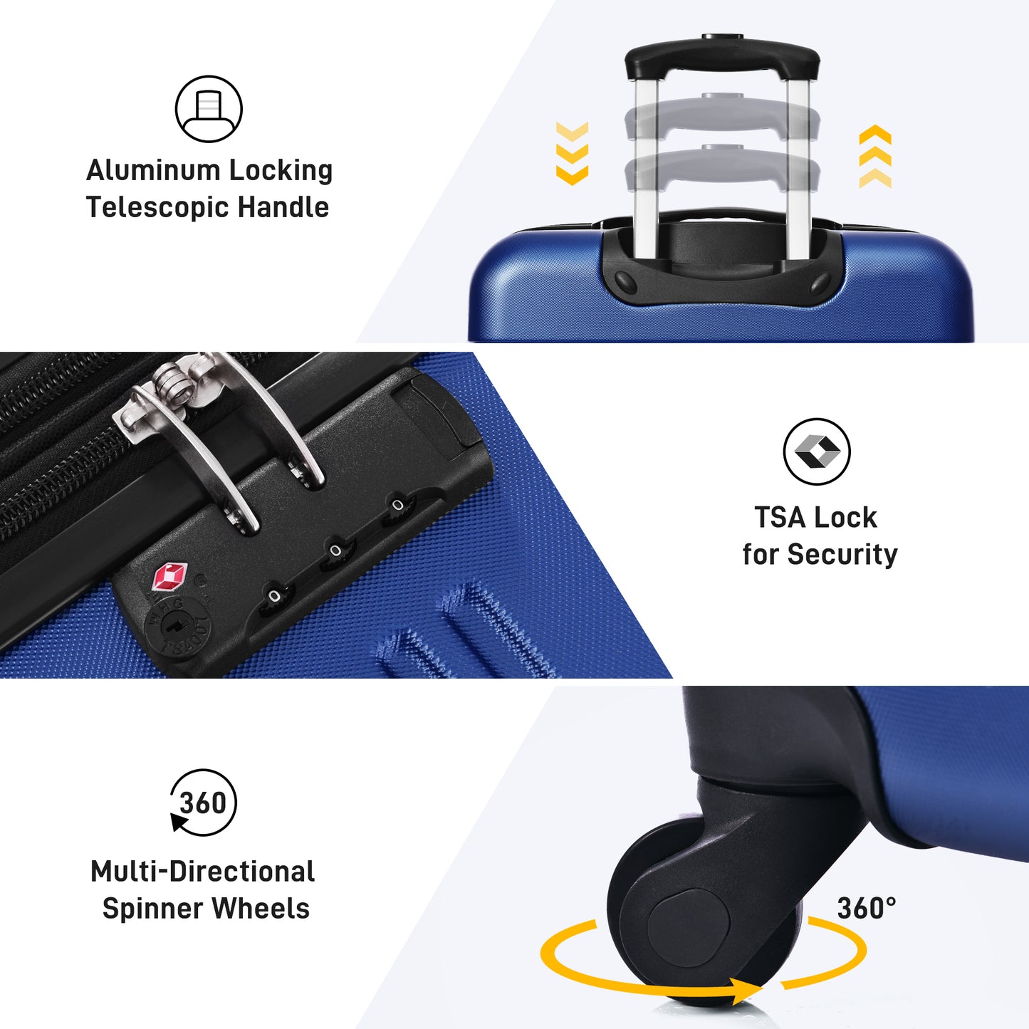 Luggage Sets of 2 Piece Carry on Suitcase Airline Approved,Hard Case Expandable Spinner Wheels