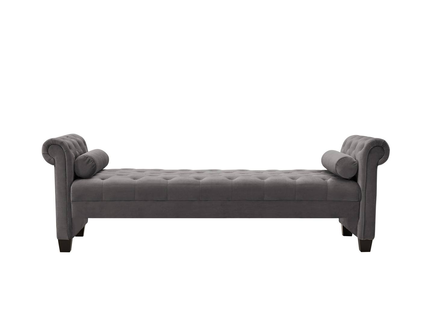 2038 Large Dark Gray Rectangular Sofa Ottoman