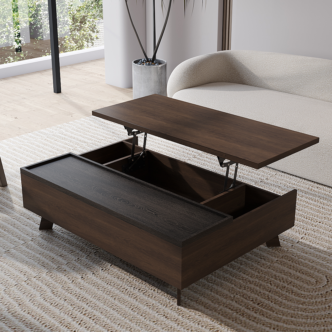43.3 Stylish Convertible Coffee Table with Storage