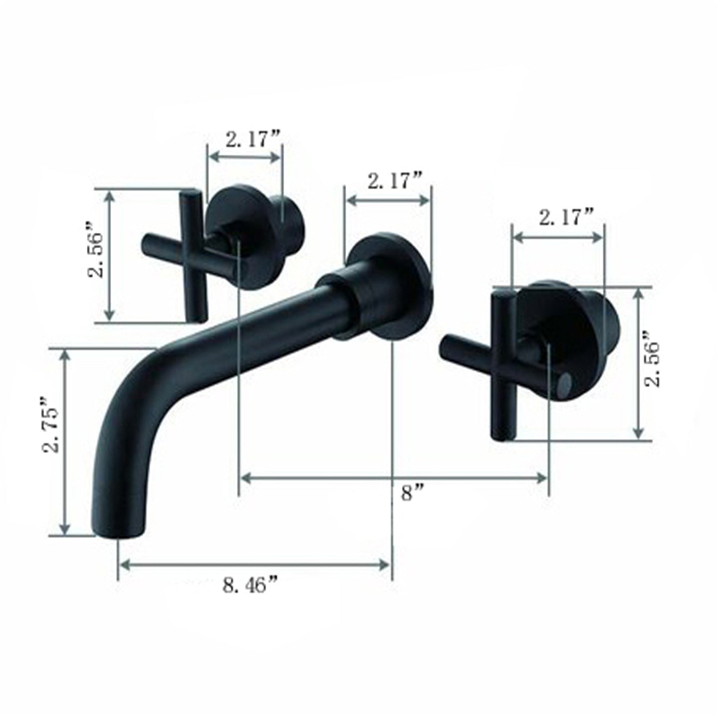 Elegant Matte Black Brass Bathroom Faucet