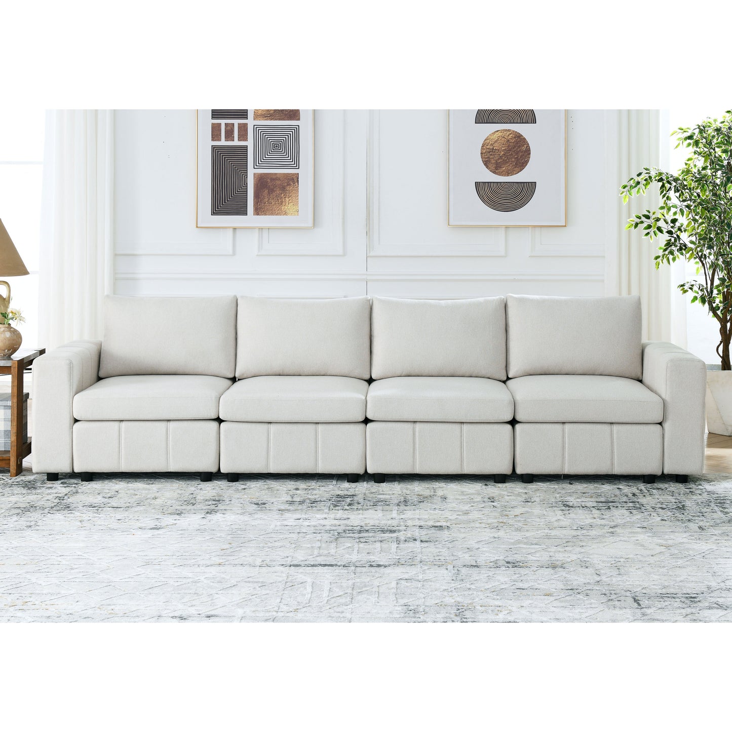 Modular Sectional Sofa with Chaise Lounge, Luxury Living Room Furniture