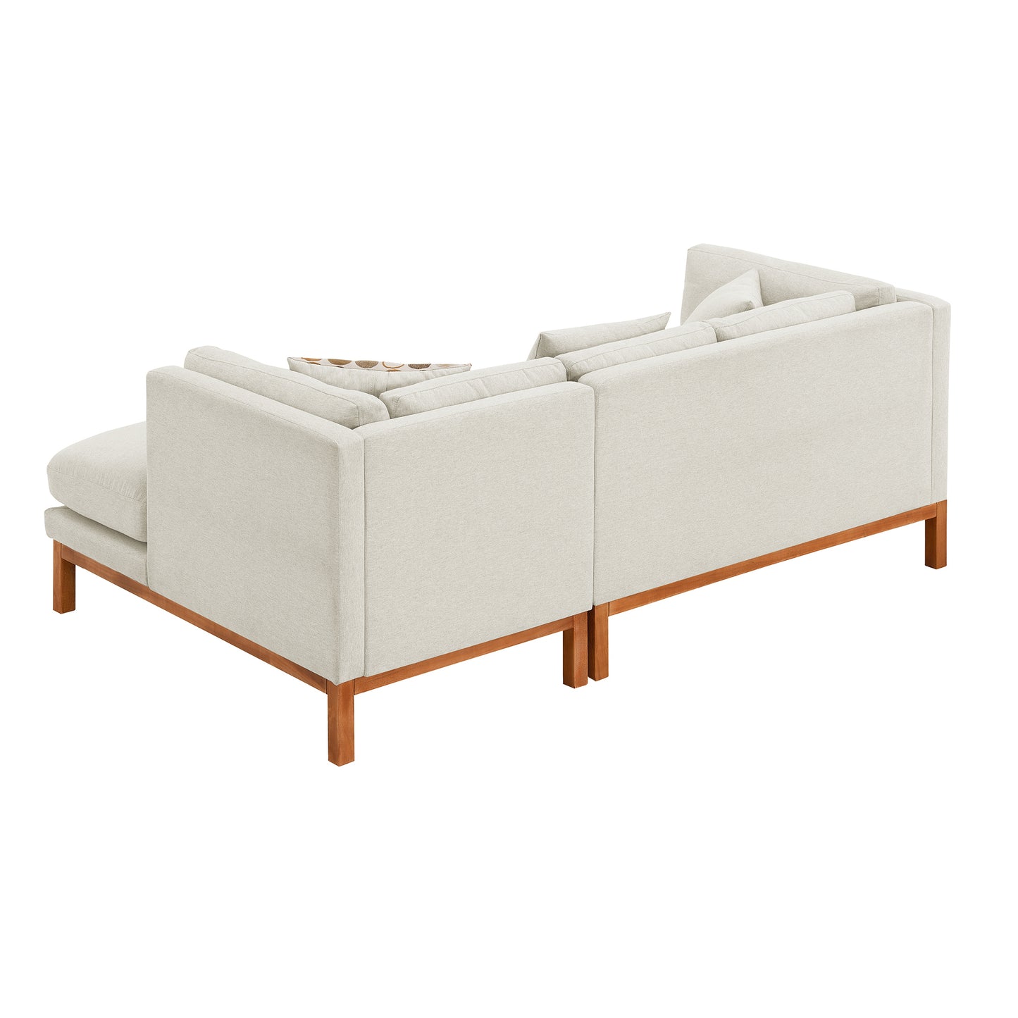 Modern L-shaped Sectional Sofa with Chaise Lounge and Pillows