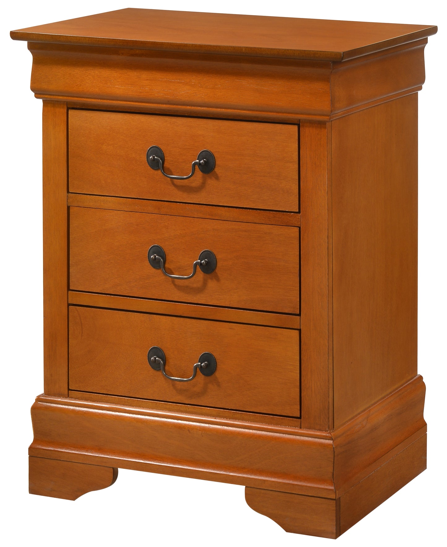 Louis Phillipe G3160-3N 3 Drawer Nightstand , Oak