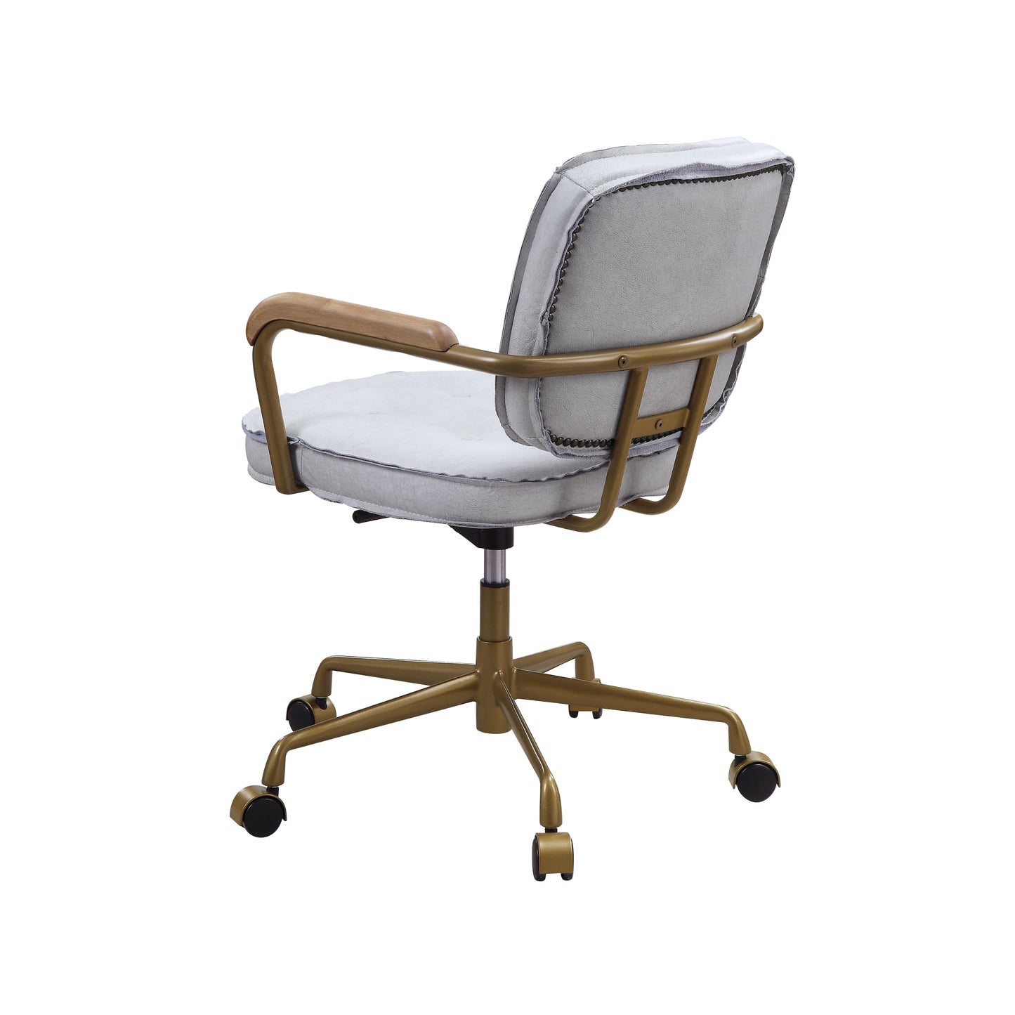 Siecross Office Chair in Vintage White Top Grain Leather 93172