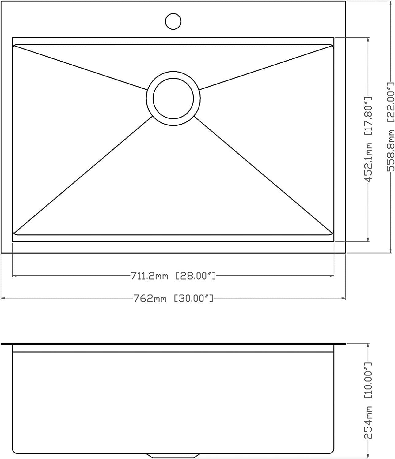 Black Stainless Steel Workstation Sink with Accessories