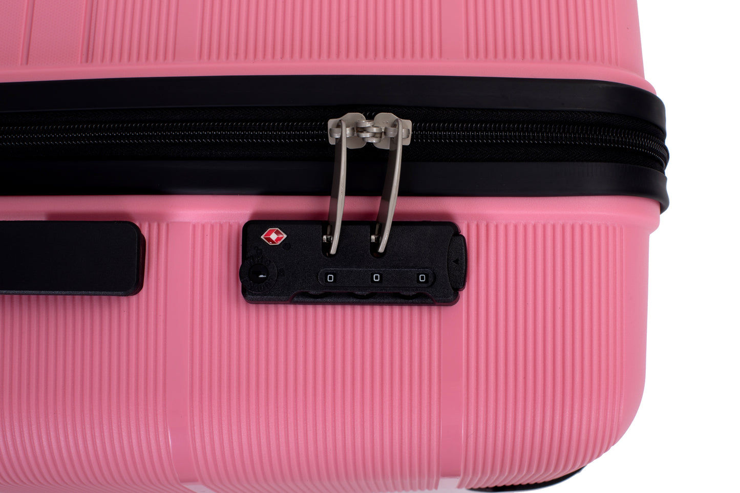 Hardshell Suitcase Double Spinner Wheels PP Luggage Sets Lightweight Durable Suitcase with TSA Lock,3-Piece Set (20/24/28) , Pink