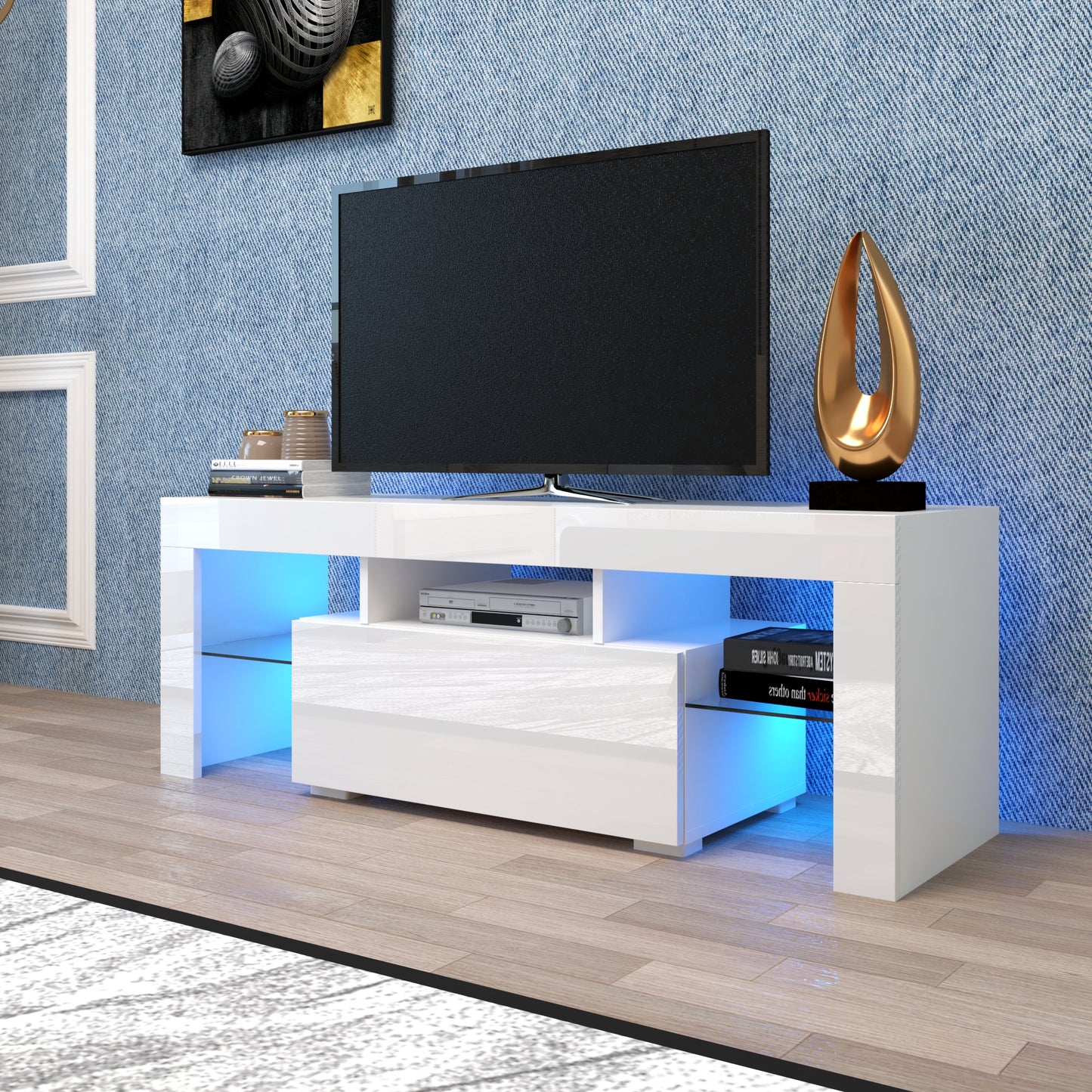 Modern LED Entertainment TV Stand with Elegant Design