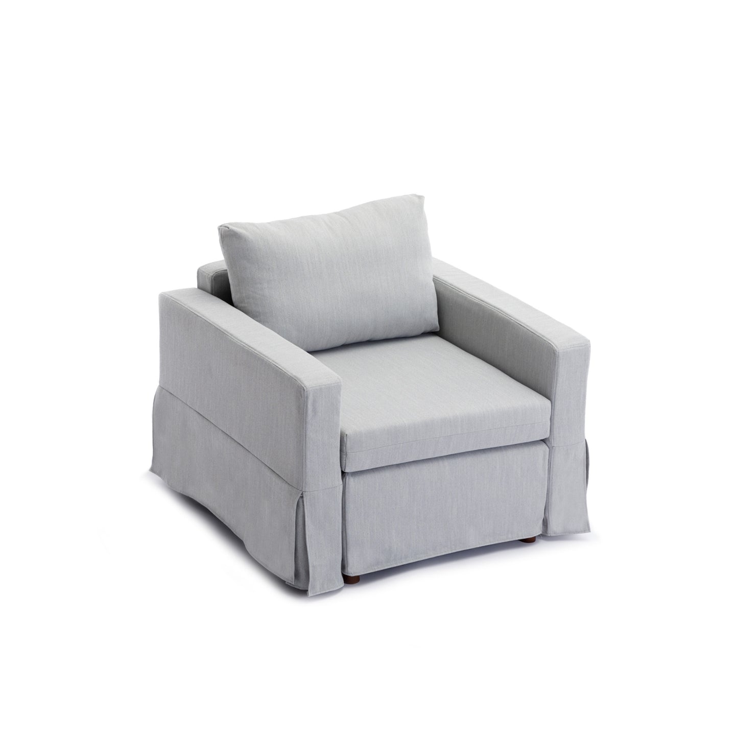 Single Seat Module Sofa Sectional Couch Seat Cushion and Back Cushion Removable and Washable,Light Grey